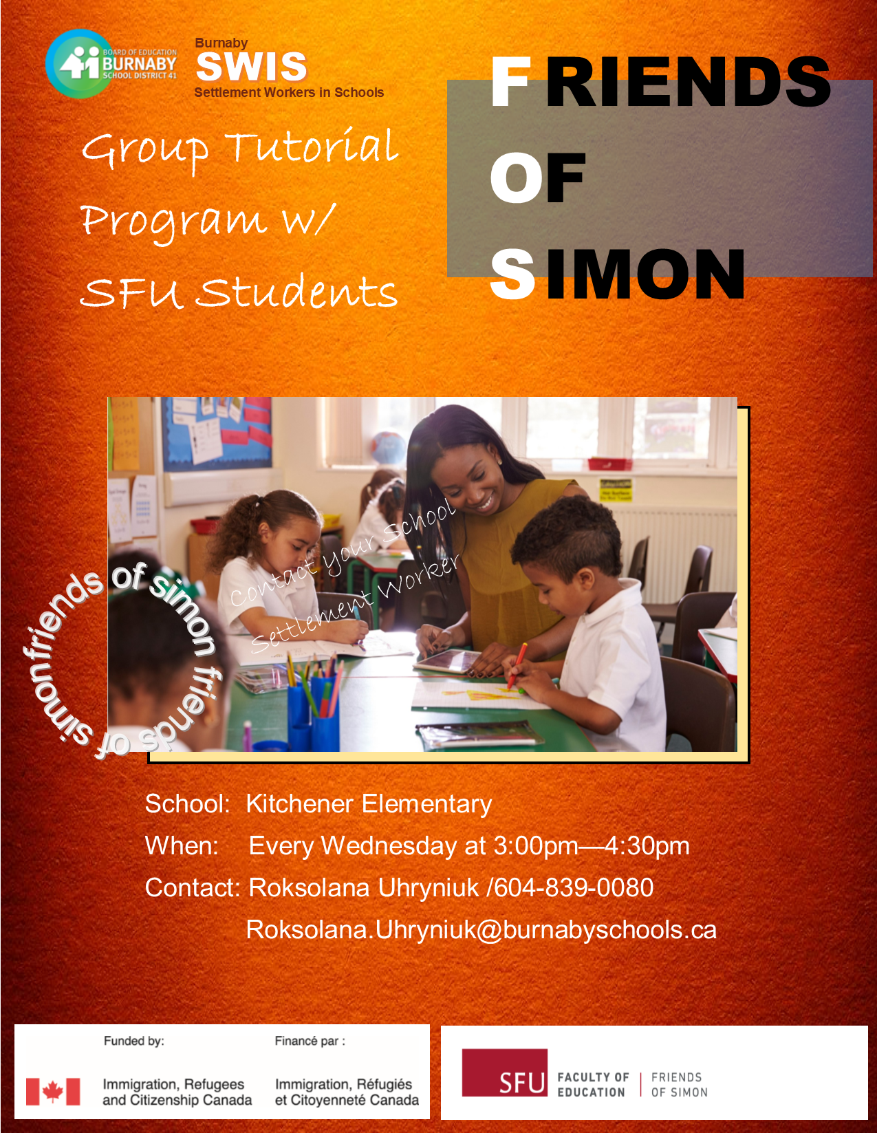 Friends of Simon at Kitchener @ Kitchener elementary