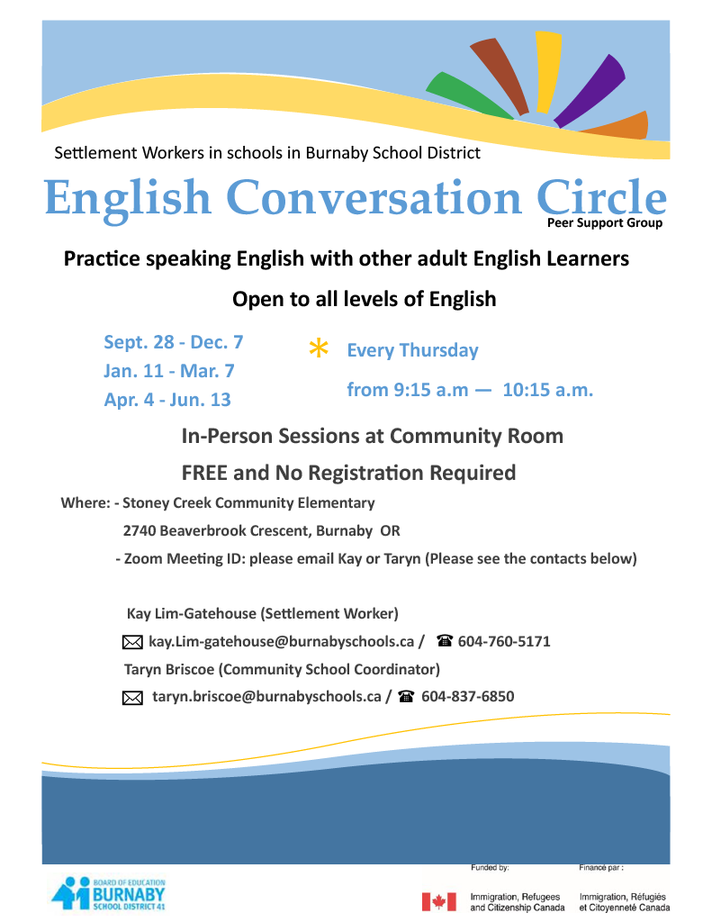 Conversation circle at Stoney Creek @ Stoney Creek Elementary