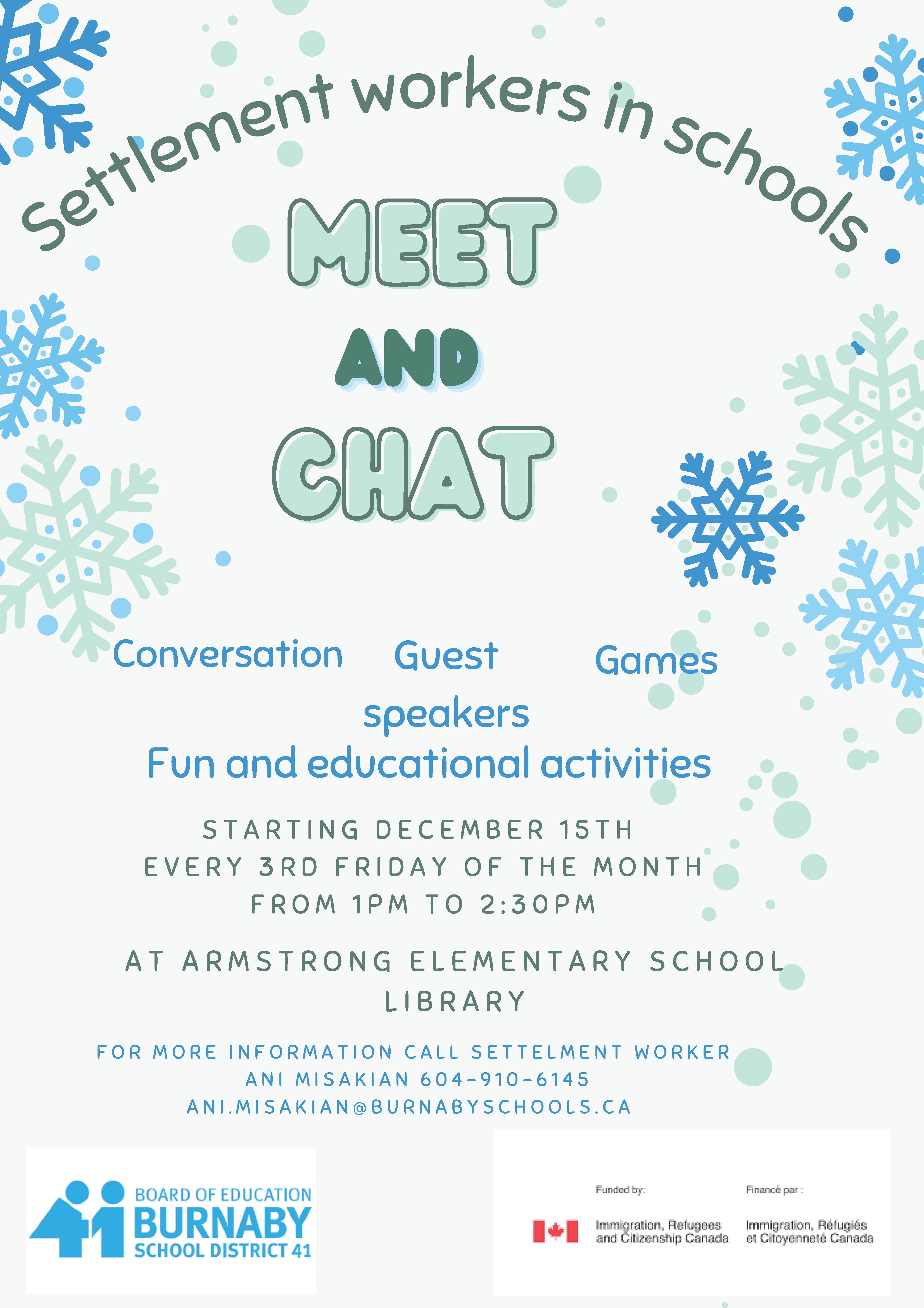 Meet and Chat @Armstrong @ Armstrong Elementary