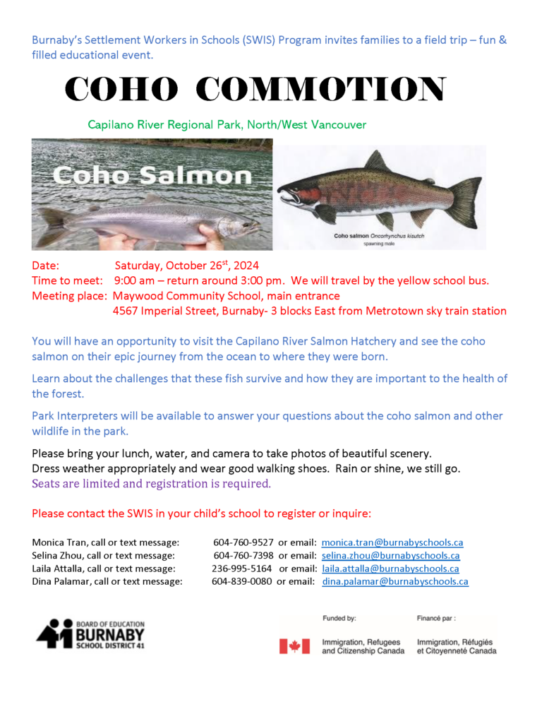 [Field Trip] Coho Commotion @Capilano Regional Park | Settlement ...