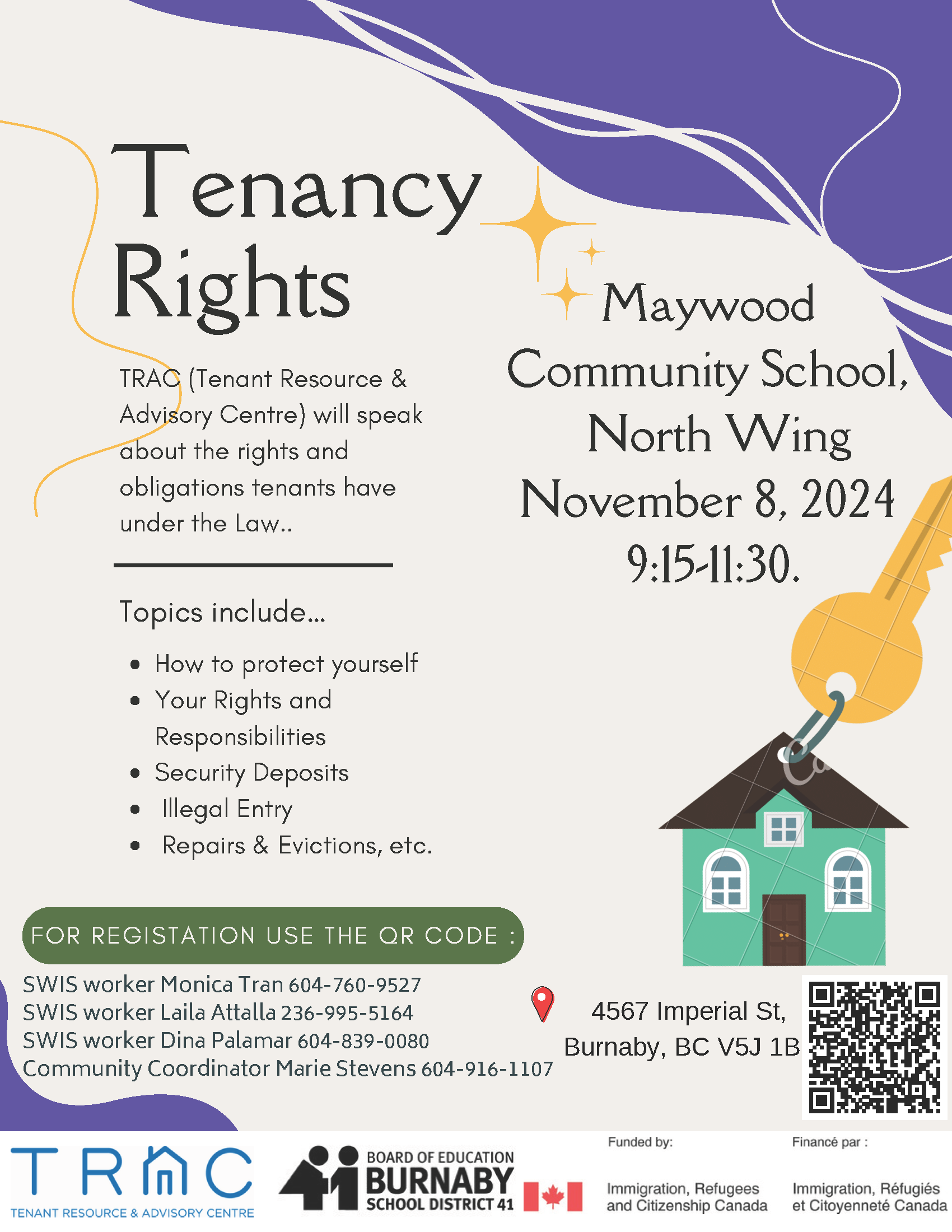 Tenancy Right Workshop @Maywood @ Maywood Elementary