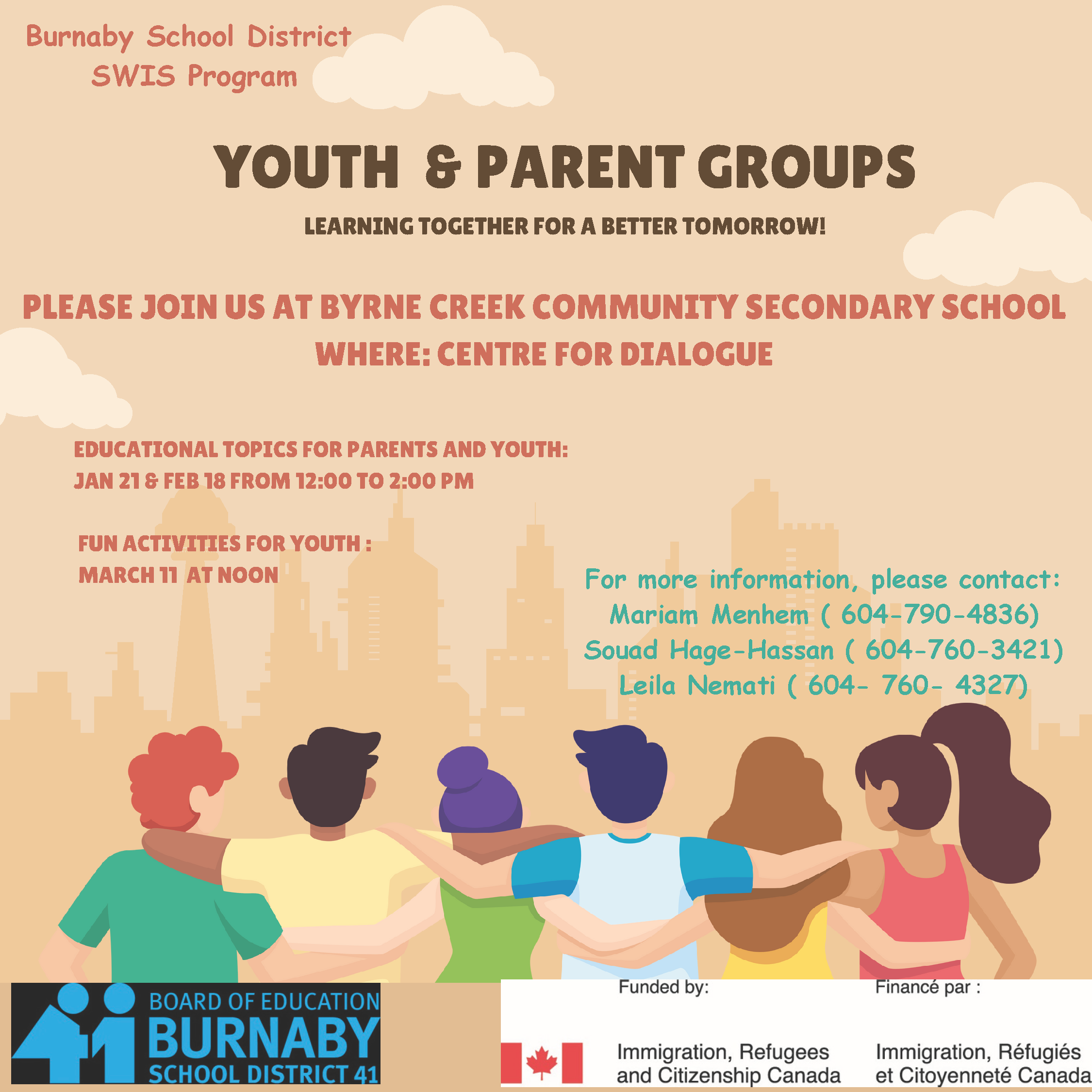 Youth and Parent Group @Byrne Creek @ Byrne Creek Community School