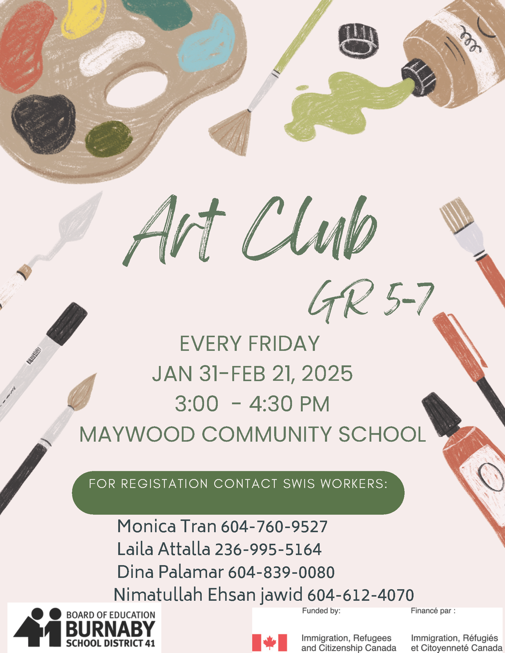 Art Club for G5-7 @Maywood @ Maywood Elementary