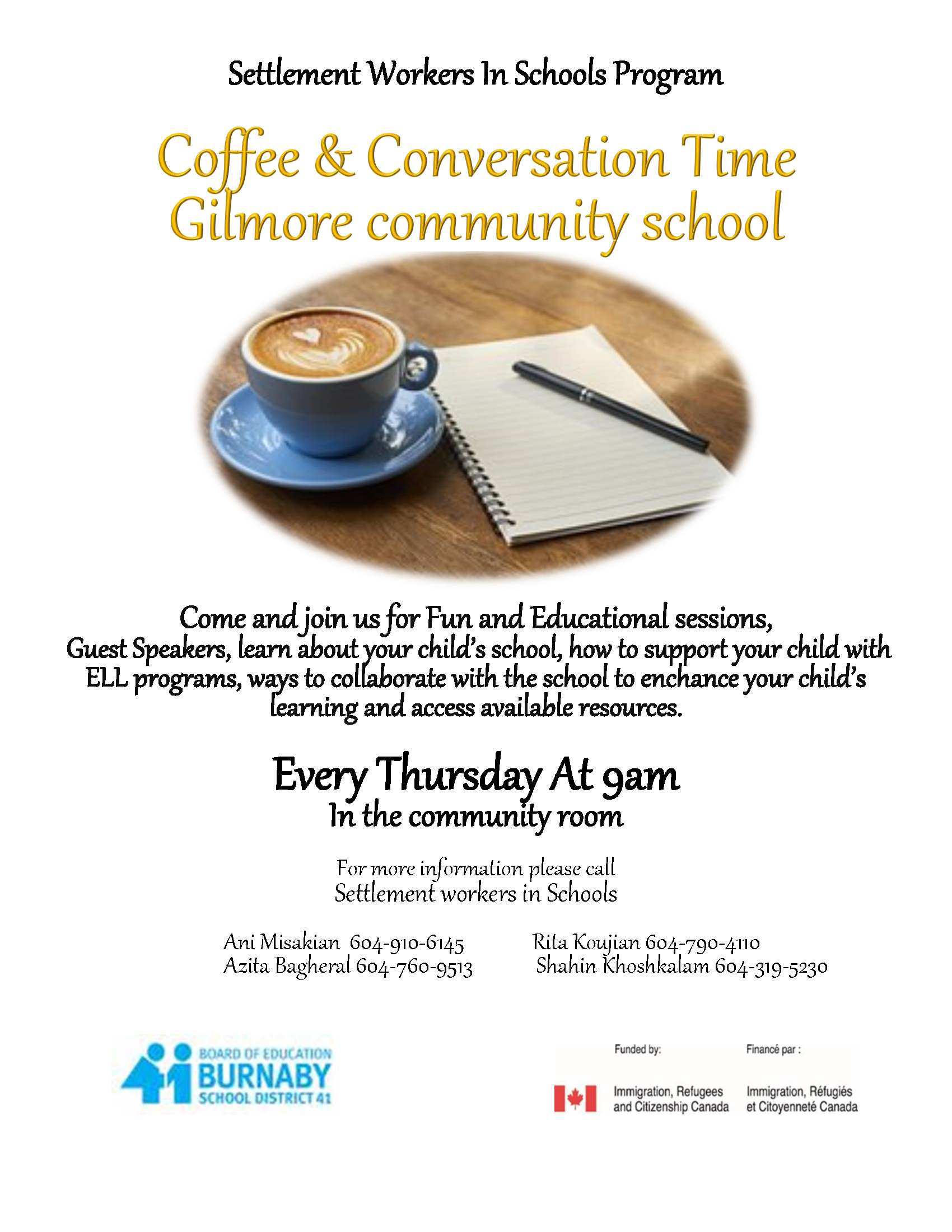 Coffee & Conversation Time @Gilmore